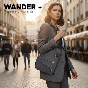 Wander Plus Anti-Theft Sling Crossbody Bag | Gray Travel Crossbody | NWT